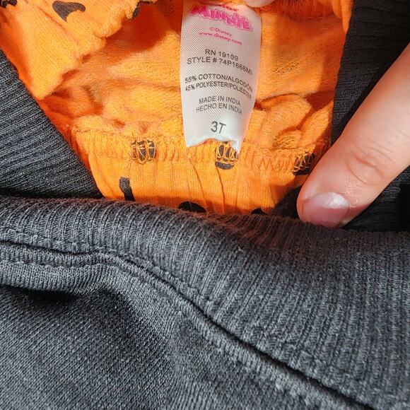 Minnie mouse Halloween pajama set toddler size 3T girl - Picture 6 of 9